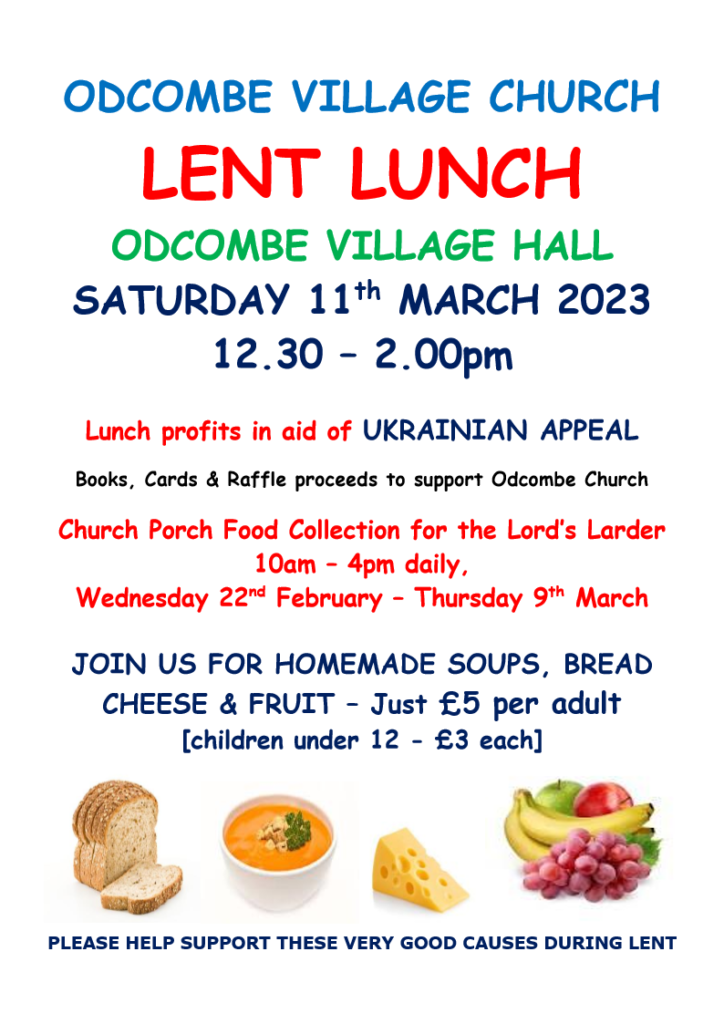 Lent Lunch at Odcombe - Ham Hill Villages Benefice